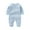 Blue, variant on Unisex Baby Onesie, Solid Color Round Neck Long Sleeve Cotton Baby Clothes, Baby Footless Jumpsuit Crawling Clothes