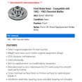 thumbnail image 2 of Front Brake Rotor - Compatible with 1982 - 1983 Chevy Malibu, 2 of 2