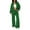 24#Green, variant on Women's Fall 2 Piece Lounge Sweatsuits Set Zip Up Sweatshirt Jacket Wide Leg Sweatpants Lounge Sets Tracksuit Y2k Beige XL