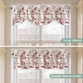 thumbnail image 5 of Red Garden Vintage Tie Up Valance Curtains for Windows, Kitchen Curtains Window Treatments, Modern Art Building Boat Tree Short Window Shades Valances for Bedroom Bathroom Cafe 42"x18", 5 of 8