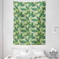 thumbnail image 1 of Palm Leaf Tapestry, Jungle Rainforest Pattern Hand Drawn Green Foliage Lush, Wall Hanging for Bedroom Living Room Dorm Decor, 60W X 80L Inches, Green Pistachio Green Apple Green, by Ambesonne, 1 of 2