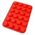 thumbnail image 1 of Bewildely Molde para hornear magdalenas con 24 ranuras, bandeja para moldes de silicona para pasteles y Chocolate, bandeja para hornear postres de cocina Herramientas y accesorios para hornear rojo Bewildely HA8530-02B, 1 of 6