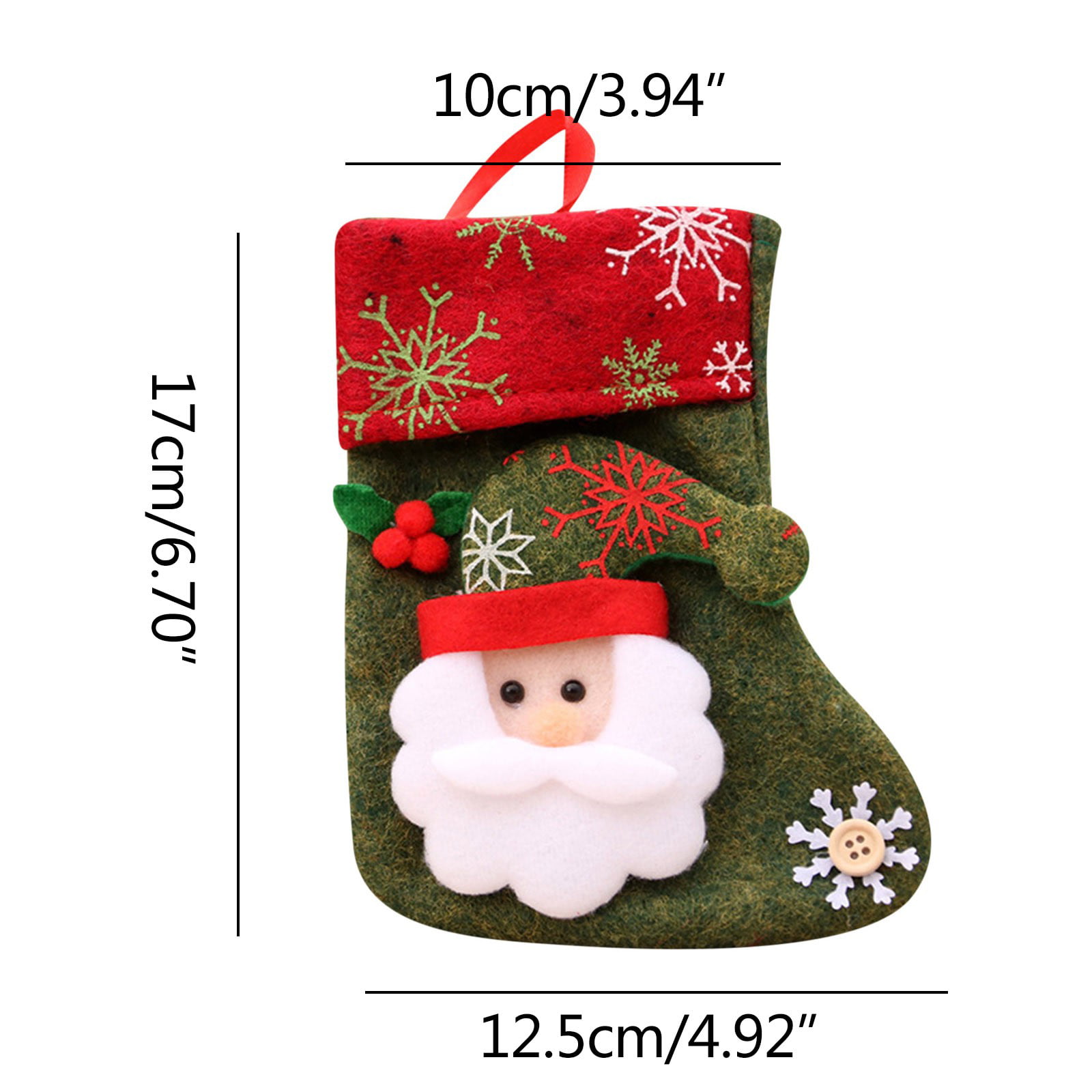 19inch 3D Felt Santa Claus Details about   Character Plush Christmas Stockings for Family 