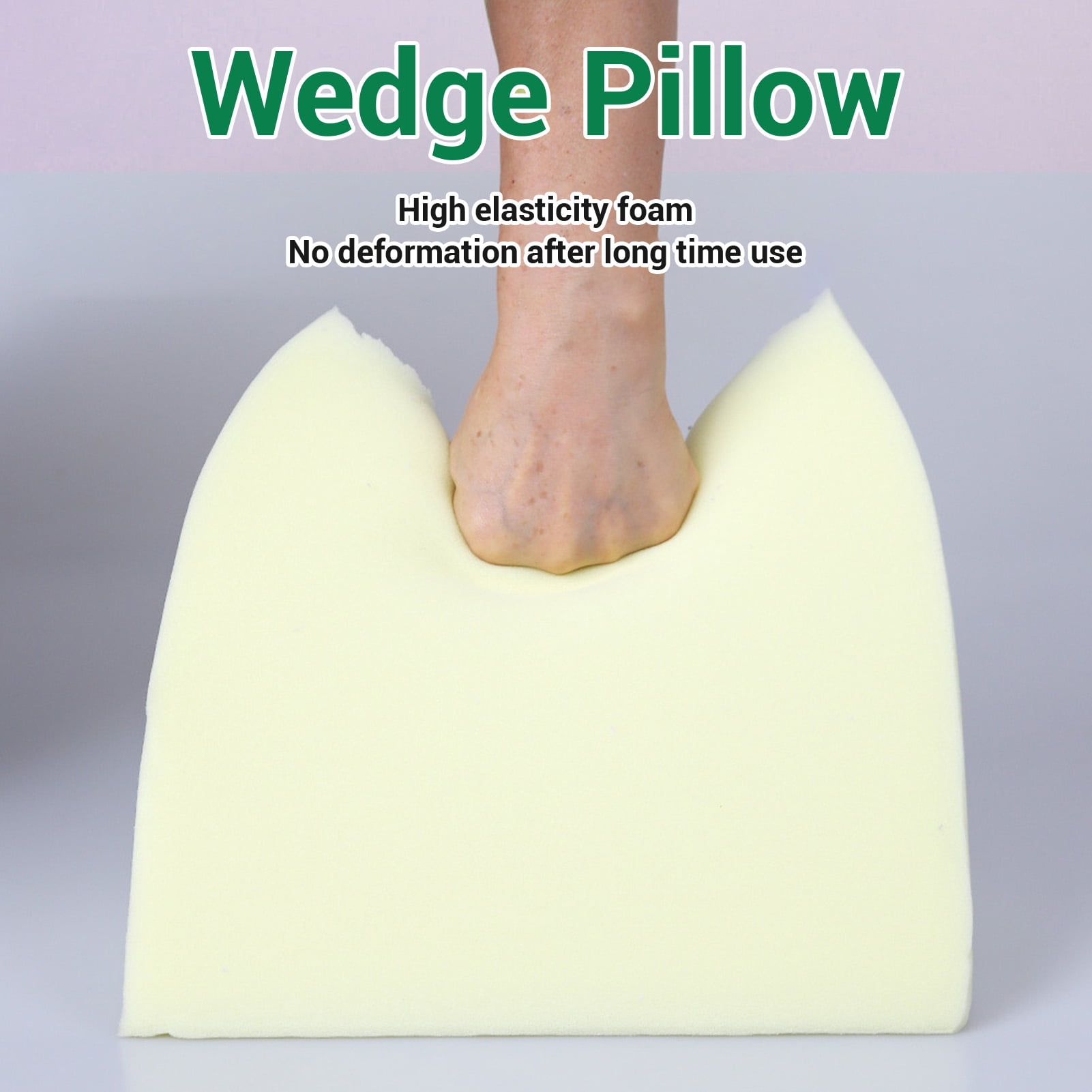 Yajisi Small Wedge Pillow Senior Sleeping Positioning Pillow Triangle Bed Wedge Pillow for Bedsores, 11.8 x 8.7 x 5.5 inches / 30 x 22 x 14 cm