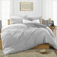 thumbnail image 1 of SGI Bedding 3 Piece Reversible Cotton Duvet Cover Light Gray Solid 600TC Calking, 1 of 8