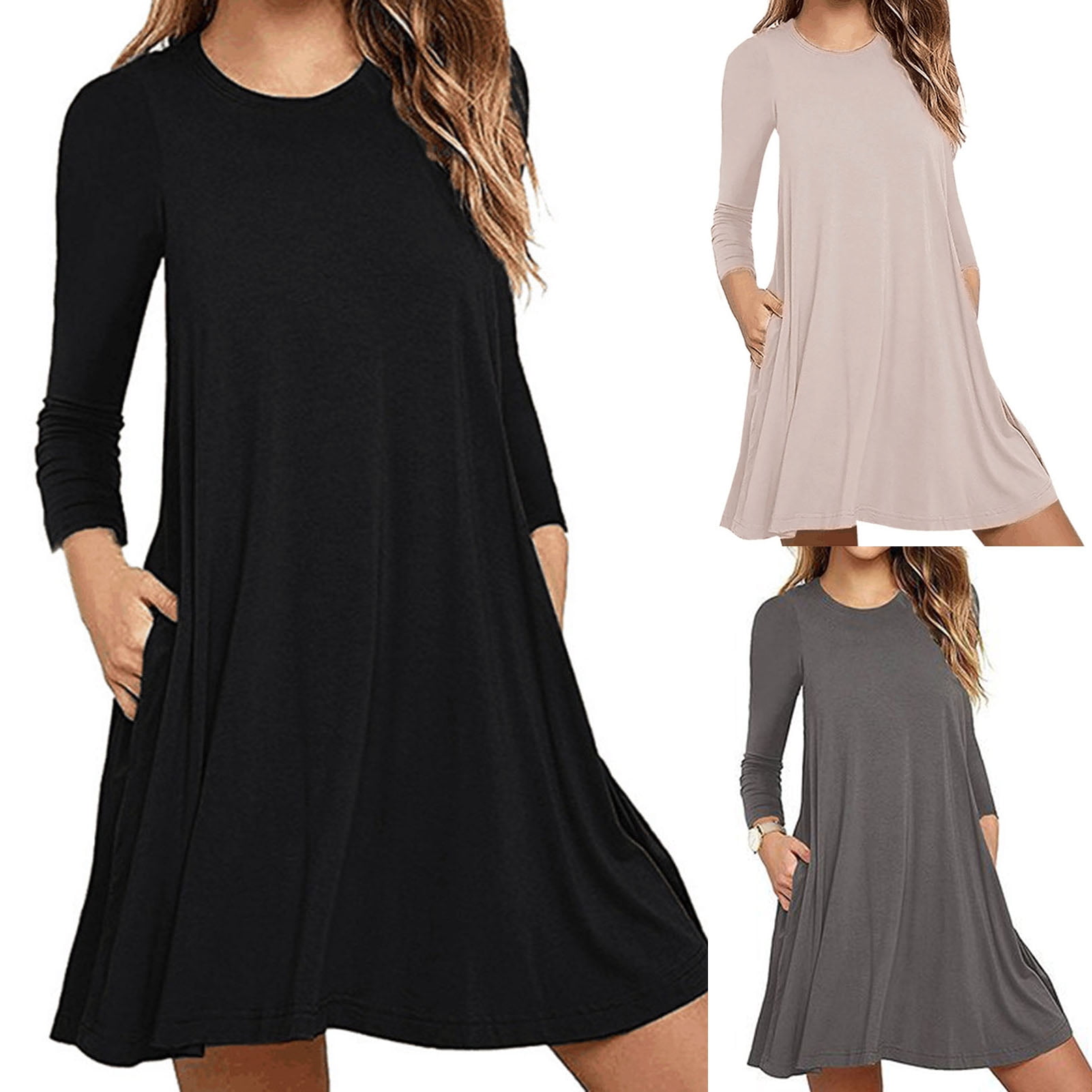 Top Tunic Floral Shirt Dress 