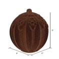 thumbnail image 2 of Vickerman MT196775D 8 in. Chocolate Flocked Ball Ornament, 2 of 2