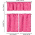 thumbnail image 5 of Kitchen Curtains 36 Inch Length Sets with Valance, 3 Piece Rod pocket Thermal Insulated Room Darkening Blackout Curtains For Kitchen, Bedroom And Bath Room(52X18+26X36 Inch, Raspberry,3 Pieces), 5 of 6
