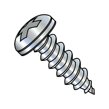

8-18X1 1/8 Phillips Pan Self Tapping Screw Type AB Fully Threaded Zinc (Pack Qty 5 000) BC-0818ABPP