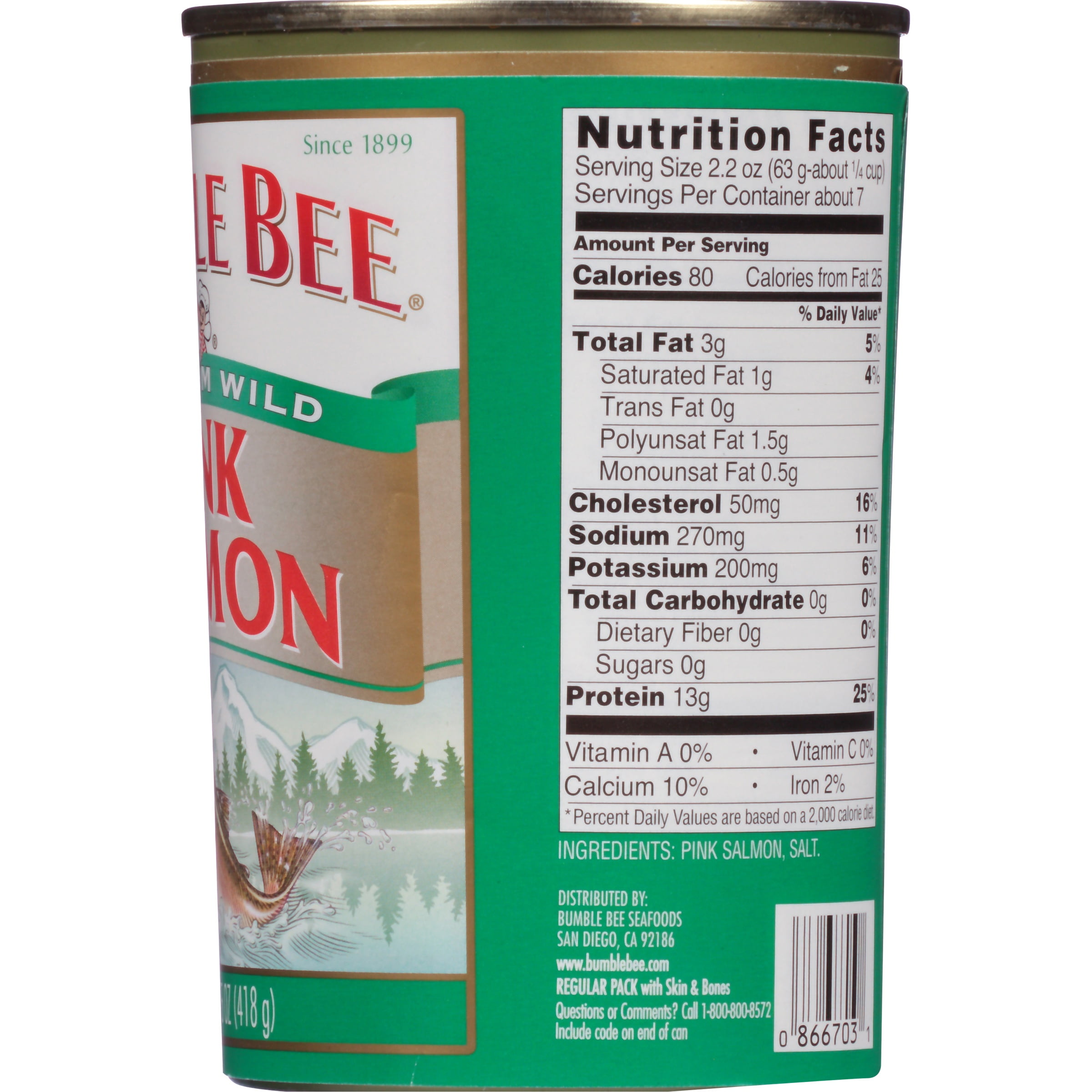 2 Pack) Bumble Bee Wild Pink Salmon, Ready to Eat Salmon ...