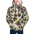 thumbnail image 2 of Bingfone Happy Skeleton Pattern Youth Classic Hoodies Soft Hooded Pullover Sweatshirts for Girls and Boys, 2 of 6