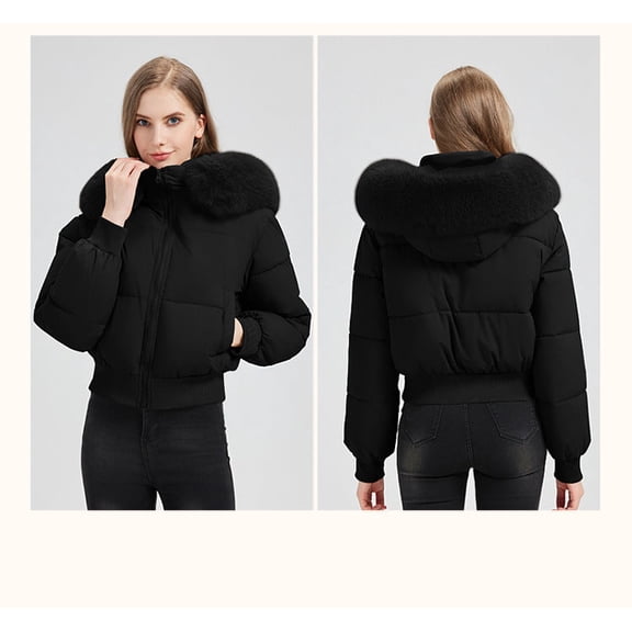 Elegant Faux Fur Trim Jacket