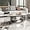 Sintered Stone-gray, variant on 49.2" Modern Oval Marble Coffee Table – Gray Stainless Steel Base, Scratch-Resistant, Easy Assembly