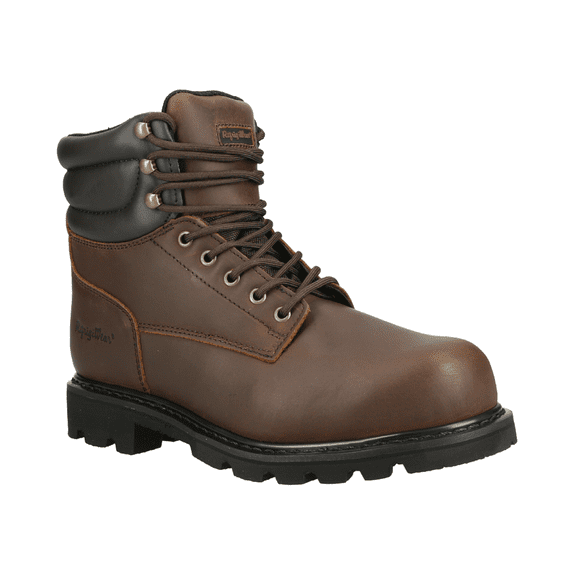 RefrigiWear Men’s Classic Brown Leather Composite Toe Work Boots - Durable, Comfortable, and Safe for Tough Jobs