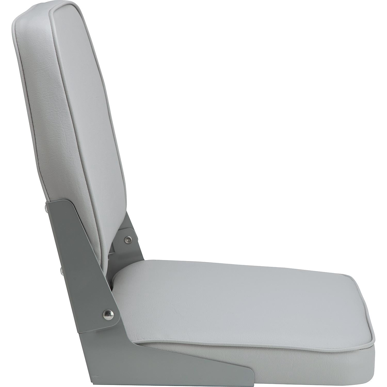 Attwood 98395GY Low-Back Padded Boat Seat, Gray, High-Impact Plastic Frame, 7 Inches W x 16 Inches D x 16 Inches H
