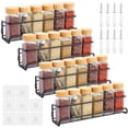 thumbnail image 7 of Carbon Steel Wall-Mounted Kitchen Spice Rack - 29cm/11.4" Thickened Carbon Steel Hanging Storage Shelves, No-Drill Spice Organizer for Cabinet Door, Industrial Strength Metal Rack for Spices (2pcs), 7 of 7