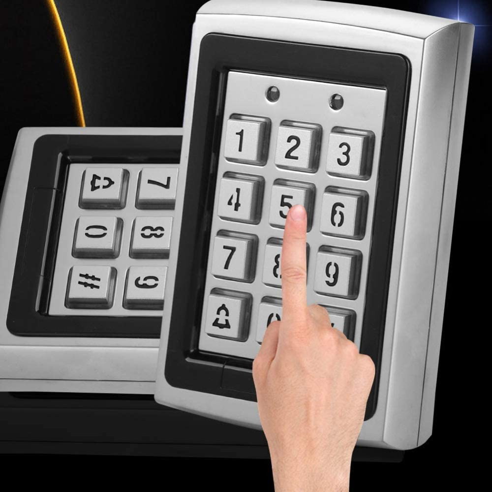 Silver RFID 125KHz Standalone Access Control with Blue Backlit Keypad Support 1000 Users 