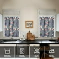 thumbnail image 4 of Pioneer Kitchen Curtains and Valance Set 36 Inch Tier Art Watercolor Flower 3 Pieces Set Dining Room Small Curtain Drapes Cafe Curtains Valance for Home Decor Rod Pocket, 4 of 6