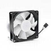 Evounic 80mm RGB Heatsink CPU Cooler with Universal Bracket - Compatible Intel i3/i5/i7 LGA 115x 1150 1151 1155 1156 1200 Quiet Fan & Aluminum Heatsink 4pin with Temperature Control