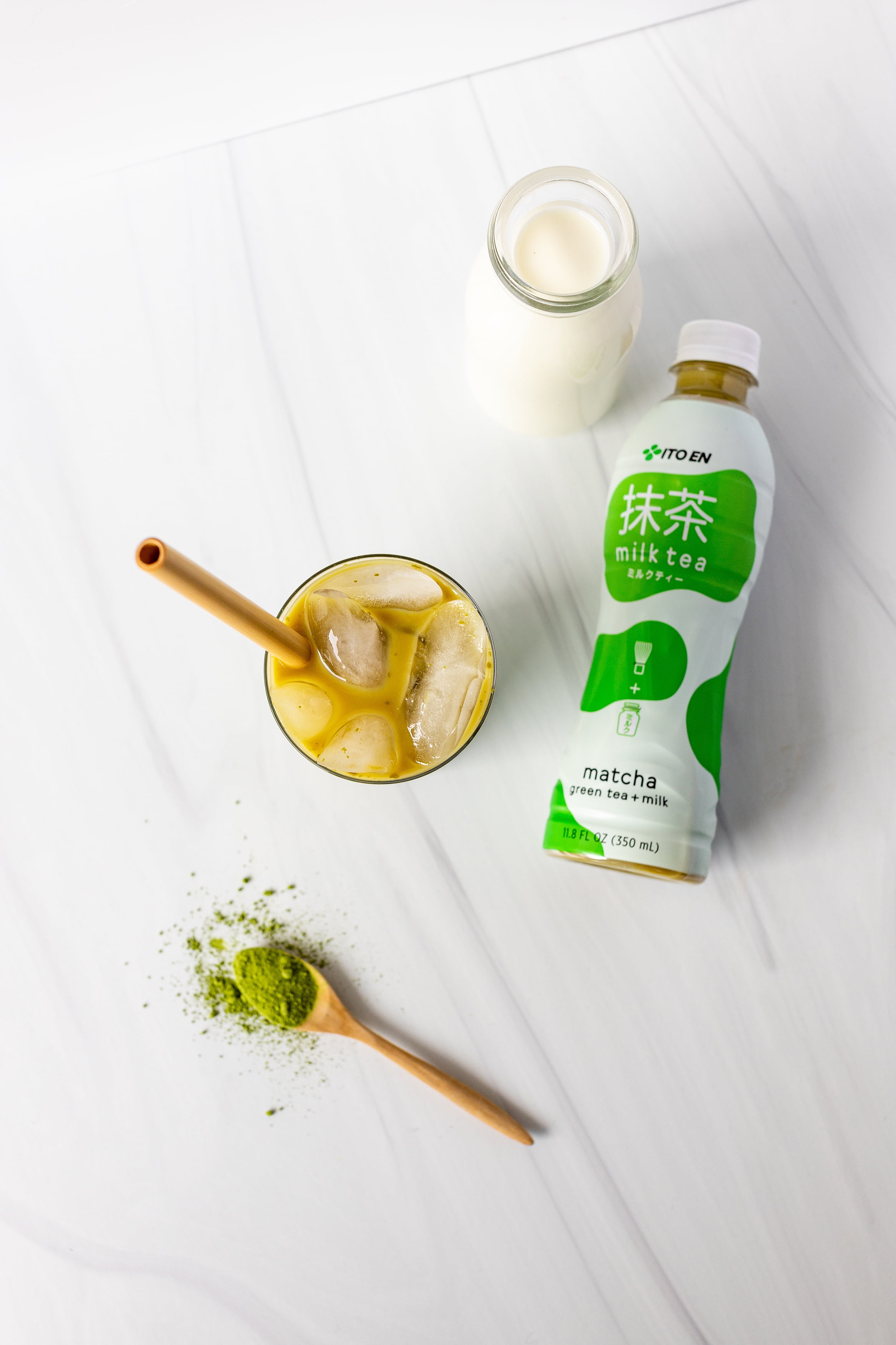 Ito En Matcha Milk Tea, Naturally Caffeinated Bottled Tea, 11.8 fl oz, 12 Pack
