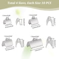 304 Stainless Steel Ribbon Crimp Ends Stainless Steel Color 6~9x6.5 ...