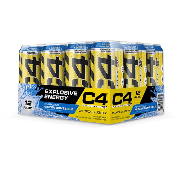C4 Original Carbonated Pre Workout Drink Frozen Bombsicle 12 16oz Cans Walmart Com