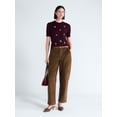 thumbnail image 2 of Free Assembly Women's and Women's Plus Embellished Cozy Yarn Sweater with Short Sleeves, Sizes XS-4X, 2 of 5