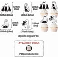 thumbnail image 6 of 36Pcs Ghost and Cat Cupcake Topper Halloween Cat Party Decorations Black and White Cat Animal Decor for Halloween Horror Cartoon Baby Shower Birthday Party Bachelorette Party Decor Supplies, 6 of 7