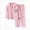 A7-Pink, variant on Kids 2‑Piece Button‑Up Pajama Set with Embroidery Pocket,Soft Fabric Sleepwear for Boys and Girls 14-15 Years