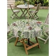 thumbnail image 4 of Outdoor Tablecloth with Umbrella Hole for Patio/Picnic/Party/Camping, Green Leaves Waterproof Table Cloth Round Cover Washable, Elegant Pastoral Summer Botanical Rustic (Dia 54"), 4 of 8