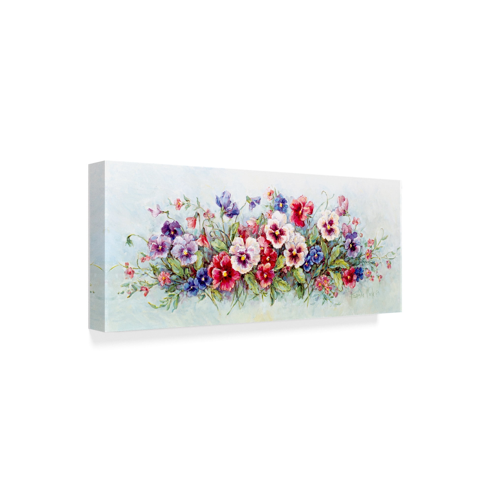 Trademark Fine Art 'Pansy Bouquet' Canvas Art by Barbara Mock