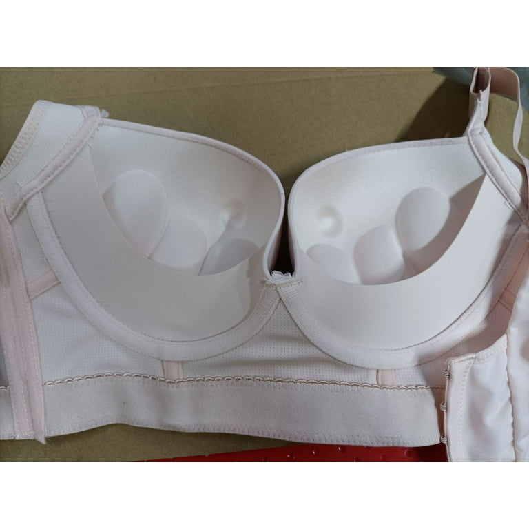 Deep EFG Cup Bra Plus Size Push Up Soft Hide Back Fat Underwear