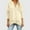 Beige, variant on UTSJKR Oversized Hoodies for Women Thick Half Button V Neck Long Sleeve Sweatshirts Ribbed Pullover with Pockets Orange M
