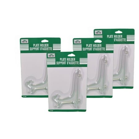 Decorative Plant Holders Lot of 4 Clear Plastic Decorative Plate Holders Display Stand Easels, Measure approx. 5 1/2
