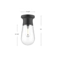thumbnail image 2 of SF464001AG-Alora Lighting-Marcel - 1 Light Semi-Flush Mount-10 Inches Tall and 4.75 Inches Wide-Aged Gold Finish, 2 of 7