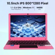 Portable Mini 10.1inch Education Laptop Computer, Windows11 Netbook, Intel Celeron N4000 CPU 8GB RAM 250GB SSD HD IPS Screen, Laptop Computer for Learning, Office Work