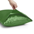 thumbnail image 6 of KQJQS Luxurious and Gentle Satin Pillowcases for Hair and Skin - Standard Size Set of 2, Satin Pillowcovers (Light Green,20x30 Inches), 6 of 7