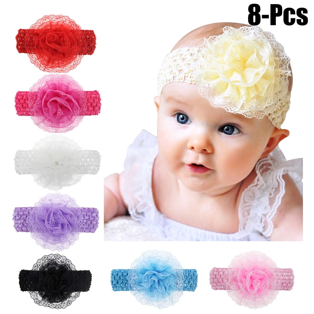 baby hair bands with flowers