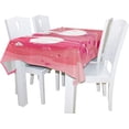 thumbnail image 3 of GZHJMY Cute Flamingo Pink Square Tablecloth for Kitchen Dining Room Party Table Cover Home Decor 54"(W) x 54"(L), 3 of 7