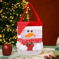 thumbnail image 4 of PPgejGEK Knitted Christmas Gift Bag 29x23cm 11.41x9.05in Red Scarf Snowman Design Tote for Candy Storage Holiday Party Favor, 4 of 6