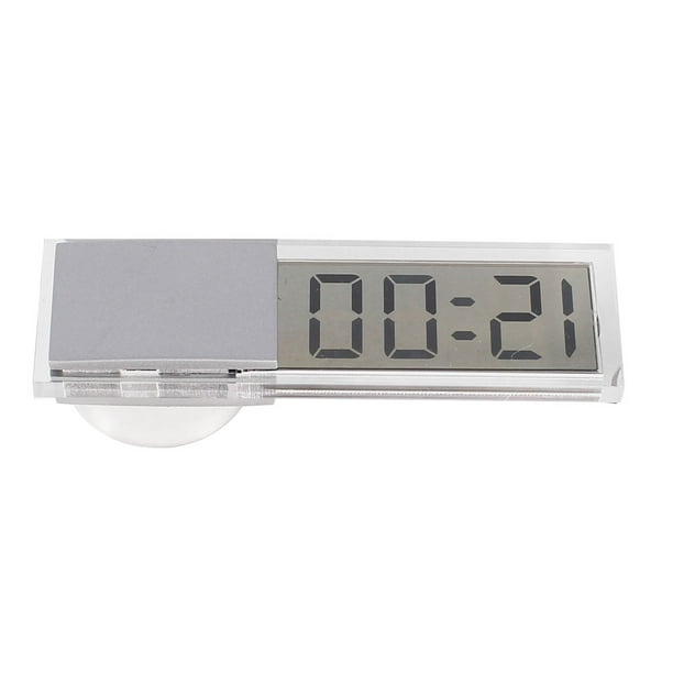 Ventouse Mini Transparent LCD Affichage Numérique Voiture Électronique Horloge