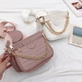 thumbnail image 3 of Fashion alligator women messenger bag designer wide strap shoulder bag luxury chain crossbody bag pu leather ladies 3 bags set, 3 of 6