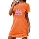 thumbnail image 1 of Camisón corto de talla grande para mujer, camisón de manga corta con estampado en el pecho, camisón corto, 1 of 3
