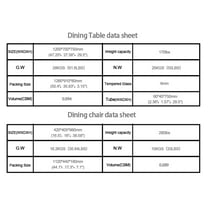 5-Piece Dining Table Set for 4, Tempered Glass Kitchen Table with 4 Faux Leather Chairs, Black - Modern Dining Room Set for Small Spaces