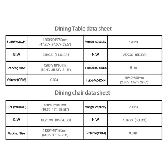 5-Piece Dining Table Set for 4, Tempered Glass Kitchen Table with 4 Faux Leather Chairs, Black - Modern Dining Room Set for Small Spaces