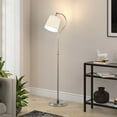 thumbnail image 6 of Henn&Hart 12" Brushed Nickel Metal/Fabric Floor Lamp, 6 of 9