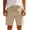 Khaki, variant on Horkkom Shorts Men Cotton Elastic Waist Gym Shorts Casual Loose Workout Shorts with Pockets Drawstring XXXL