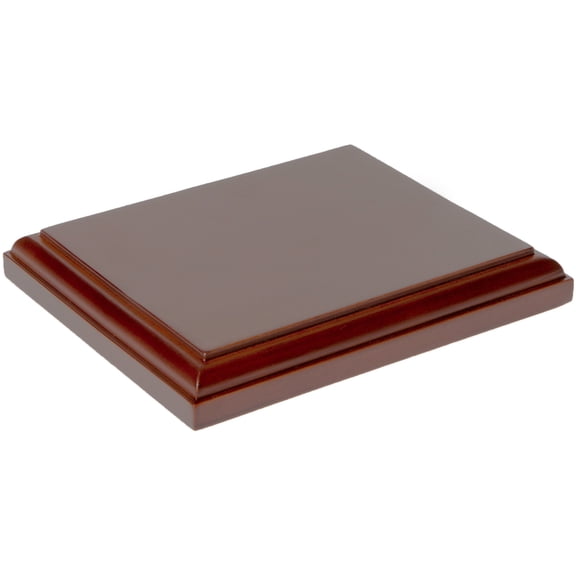 Plymor Fruitwood Rectangular Wood Display Base, 5.875" W x 4.875" D x 0.75" H (Display Dimensions 5.125" W x 4.125" D)