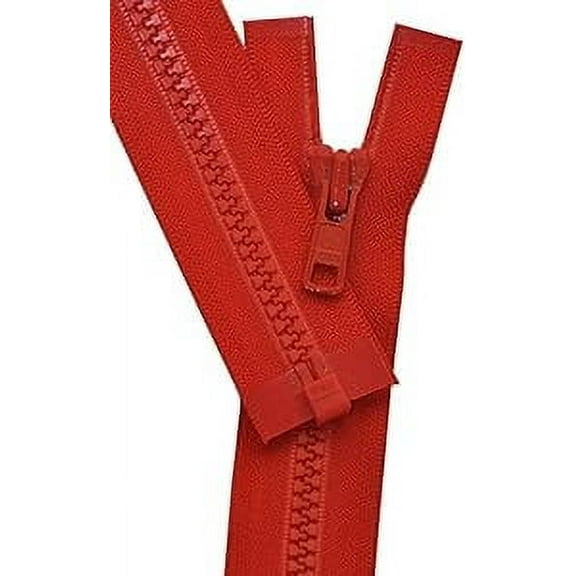 YKK 18" Vislon Jacket Zipper, 5 Molded Plastic Separating - Medium Weight by Each (Select Color) (Atom Red - 820)