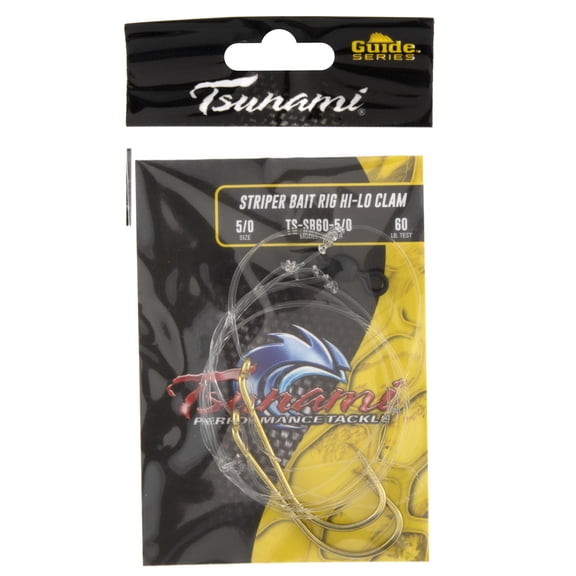 Tsunami Striper Bait Rig – 5/0 Hook, Hi-Lo Design